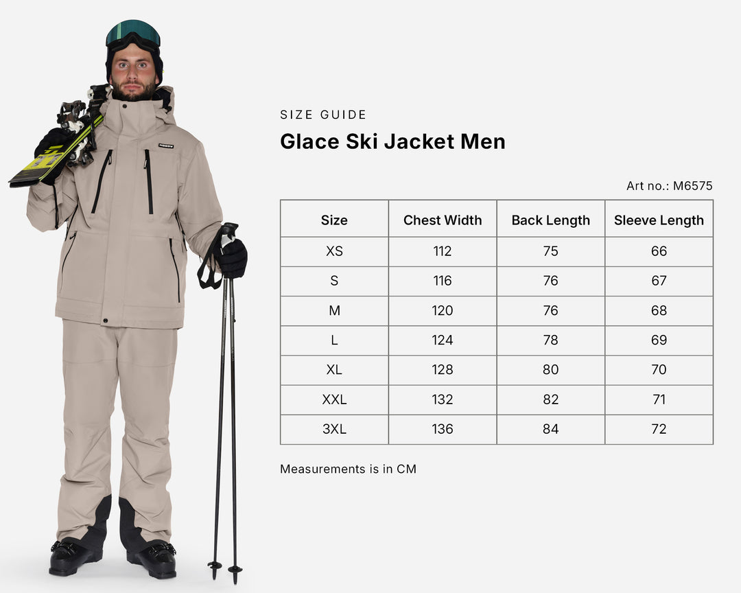 Size Guide - Skijacket Men