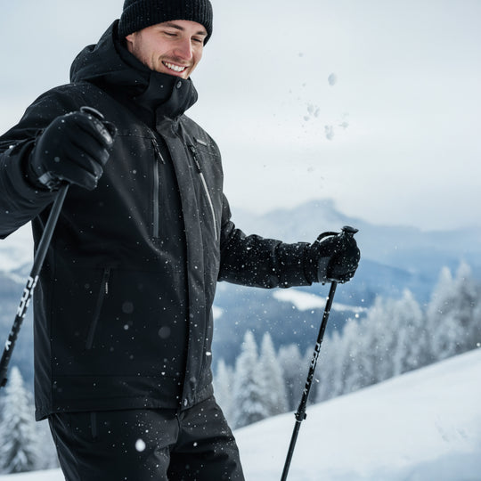 Skijakke til mænd, Sort, miljøbillede. #color_charcoal-black