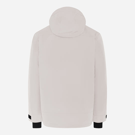 Men's Glace Ski Jacket, silver grey, back view.