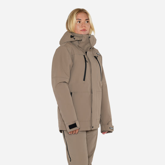 Glace Ski Jacket Loose Fit Women - Stone Greige