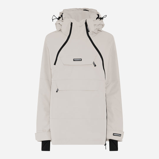 Alpine ski-anorak til kvinder, Grå, forfra. #color_silver-grey