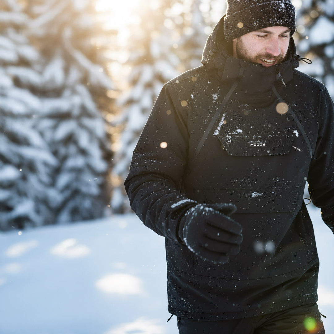 Skianorak til mænd, Sort, miljøbillede. #color_charcoal-black