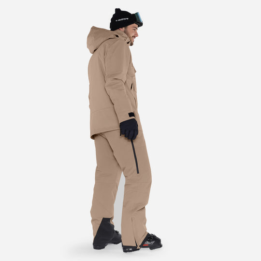 Skianorak til mænd, Beige, produktfoto. Side 2 #color_stone-greige