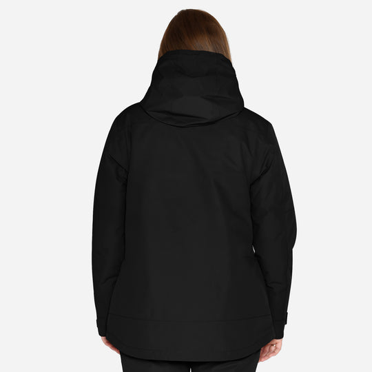 Skianorak til kvinder, Sort, produktfoto. 3  #color_charcoal-black