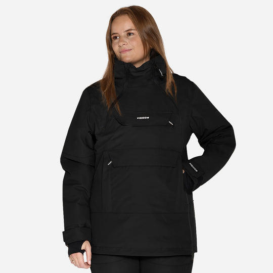 Skianorak til kvinder, Sort, produktfoto2. #color_charcoal-black