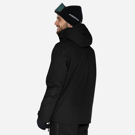 Skijakke til mænd, Sort, produktfoto.  2 #color_charcoal-black