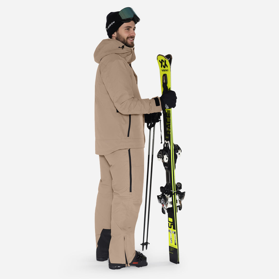 Skijakke til mænd, Beige, produktfoto. - Side 2 #color_stone-greige