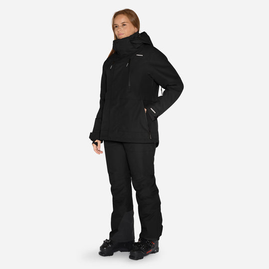 Skijakke til kvinder, Sort, produktfoto   3 #color_charcoal-black