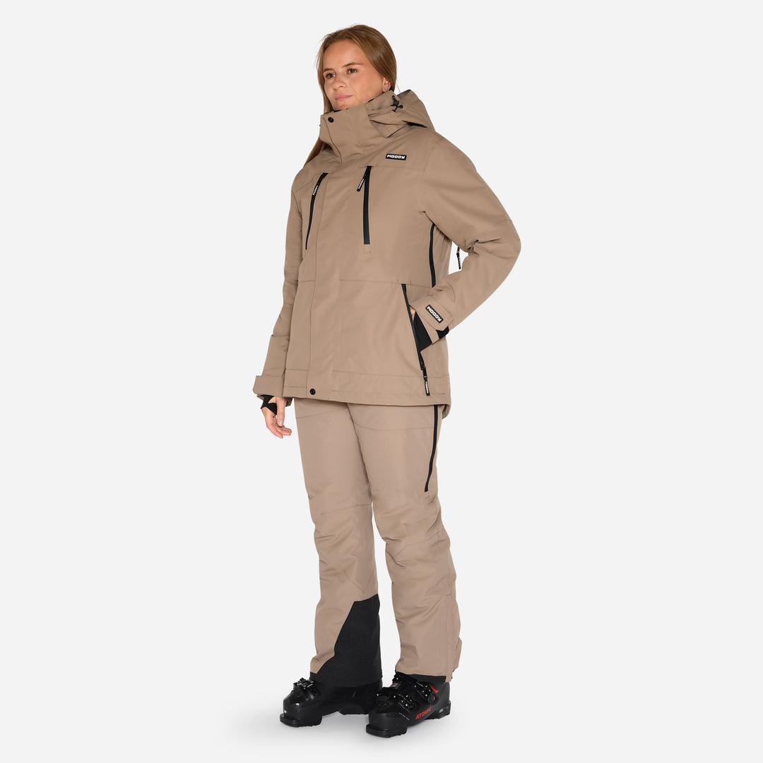Skijakke til kvinder, Beige, produktfoto 5 #color_stone-greige