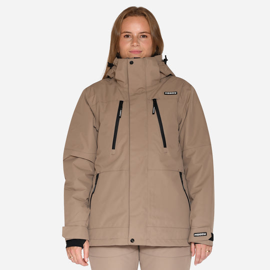 Skijakke til kvinder, Beige, produktfoto 2 #color_stone-greige