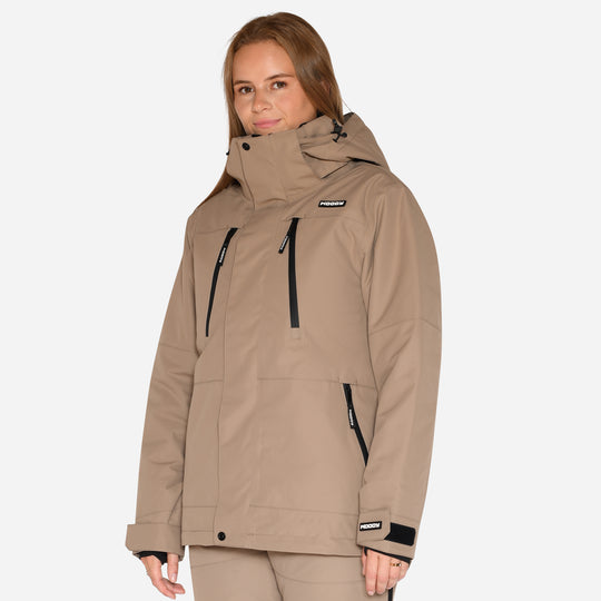 Skijakke til kvinder, Beige, produktfoto #color_stone-greige