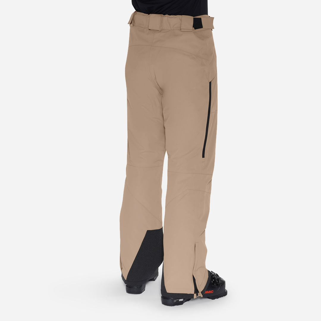 Skibukser til mænd, Beige, produktfoto. Bagfra #color_stone-greige