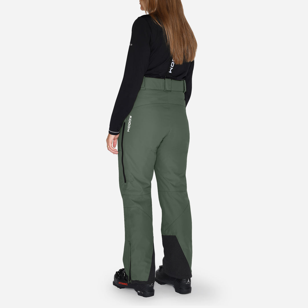 Skibukser til kvinder, Mørk oliven, produktfoto 2 #color_dark-olive