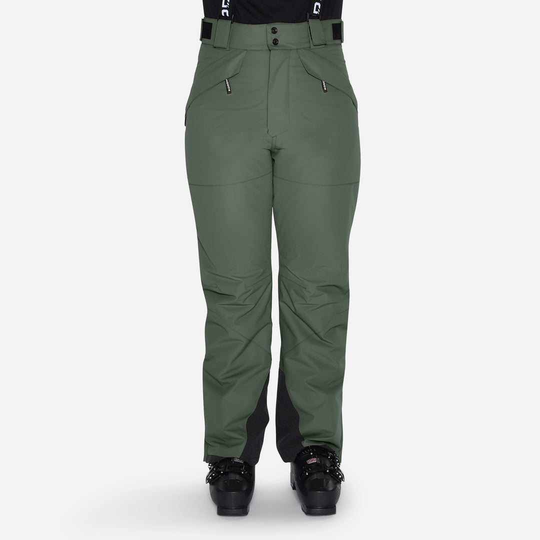 Skibukser til kvinder, Mørk oliven, produktfoto 3 #color_dark-olive