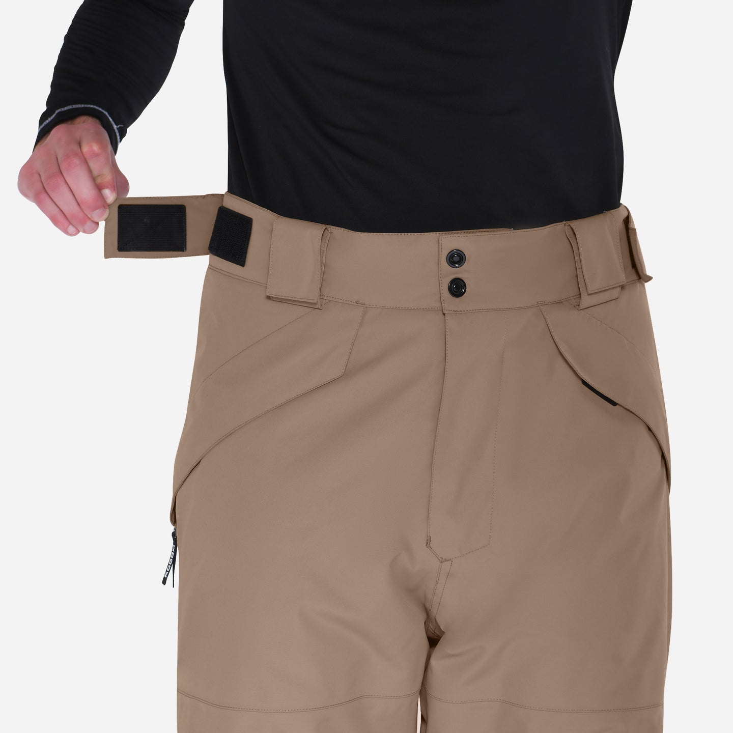 Justerbar talje med velcro og elastik