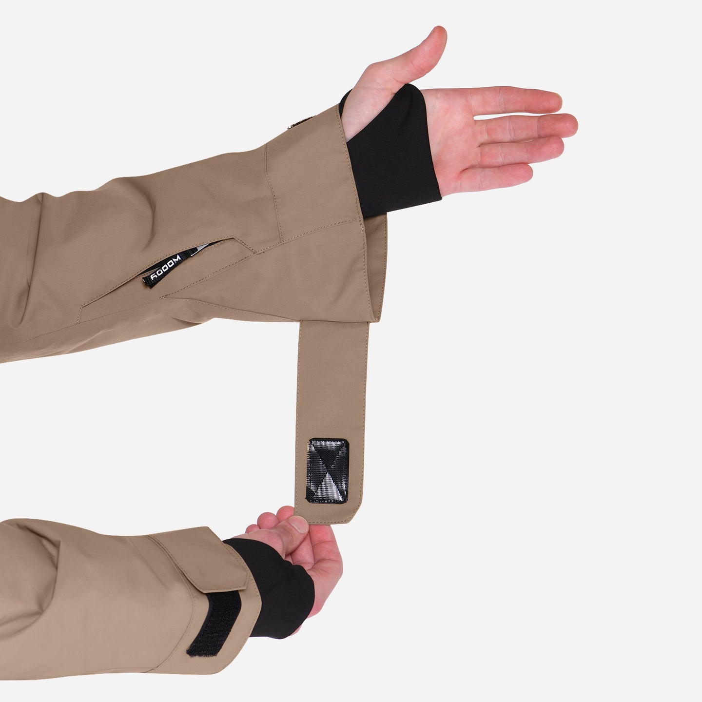 Justerbare velcro-manchetter for tæt lukning