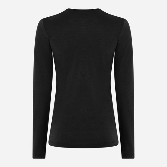 Merino Langærmet Base Layer Dame - Charcoal Black