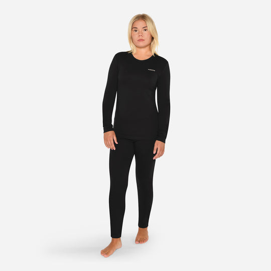 Merino Langærmet Base Layer Dame - Charcoal Black