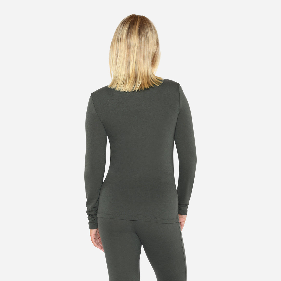 Merino Langærmet Base Layer Dame - Pine Shadow