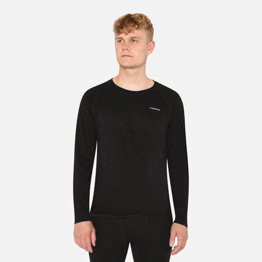 Merino Langærmet Base Layer Herre - Charcoal Black