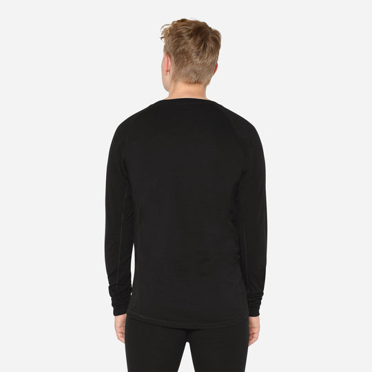 Merino Langærmet Base Layer Herre - Charcoal Black