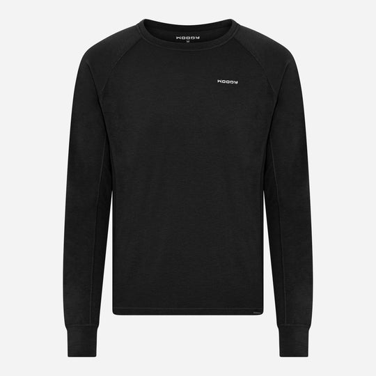 Merino Langærmet Base Layer Herre - Charcoal Black