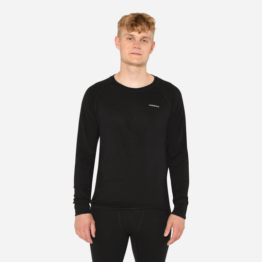 Merino Langærmet Base Layer Herre - Charcoal Black