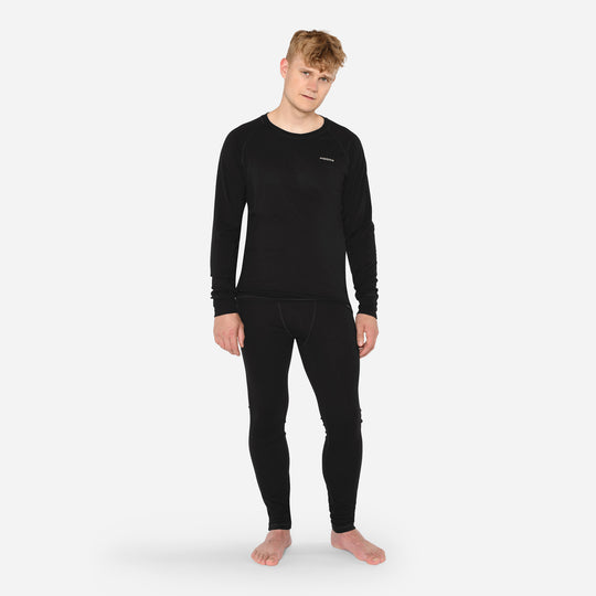 Merino Langærmet Base Layer Herre - Charcoal Black