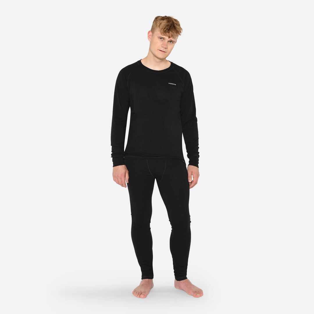 Merino Base Layer Bukser Herre - Charcoal Black
