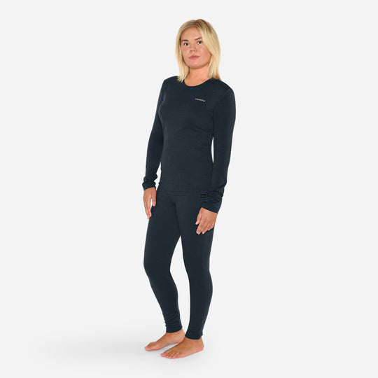 Merino Langærmet Base Layer Dame - Eclipse Blue