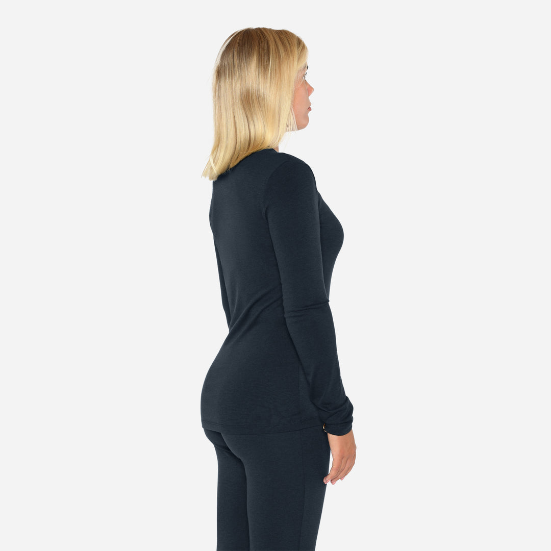Merino Langærmet Base Layer Dame - Eclipse Blue