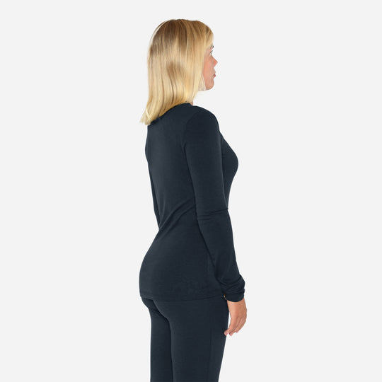 Merino Langærmet Base Layer Dame - Eclipse Blue