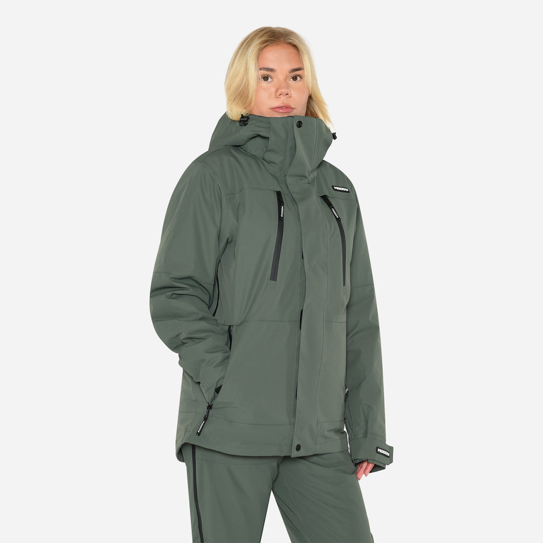 Glace Ski Jacket Loose Fit Women - Dark Olive